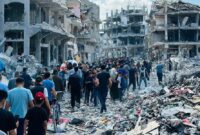 Foto Kehancuran Kamp Jabalia Gaza Utara setelah penarikan pasukan Israel