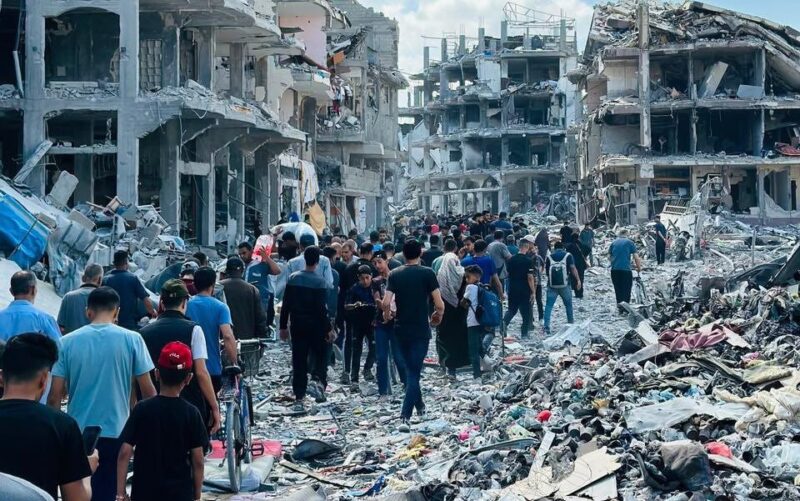 Foto Kehancuran Kamp Jabalia Gaza Utara setelah penarikan pasukan Israel