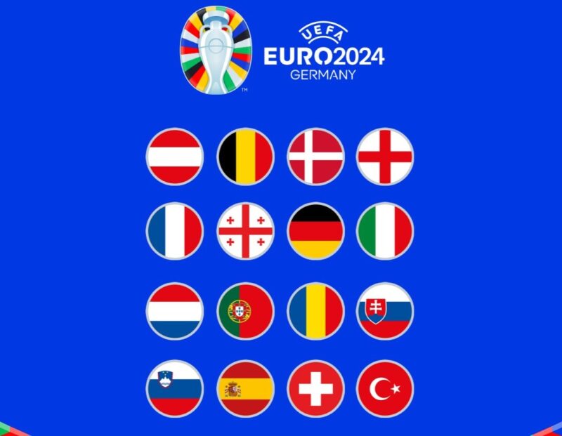 Logo Negara Yang Lolos 16 Besar di Euro 2024/ Foto:X Euro2024