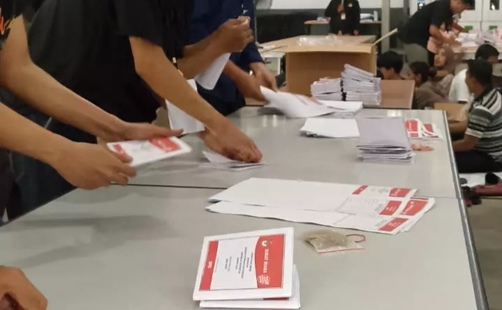 Foto: Ilustrasi Surat Suara Pemilu 2024