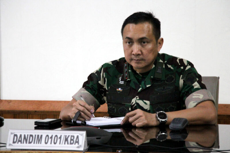 Komandan Kodim (Dandim) 0101/Kota Banda Aceh, Kolonel Czi Widya Wijanarko, S.Sos., M.Tr