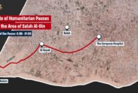 Tercatat, jeda tersebut berlaku pada rute dari pos pemeriksaan Kerem Shalom ke jalan raya Salah ad-Din dan selanjutnya ke utara.