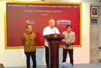 Menteri Pekerjaan Umum dan Perumahan Rakyat Basuki Hadimuljono memberikan keterangan pers di Istana Kepresidenan Jakarta, Senin (3/6/2024). ANTARA/Andi Firdaus