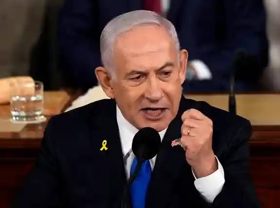Benjamin Netanyahu 24, Juli 2024. (AP Photo/Julia Nikhinson)