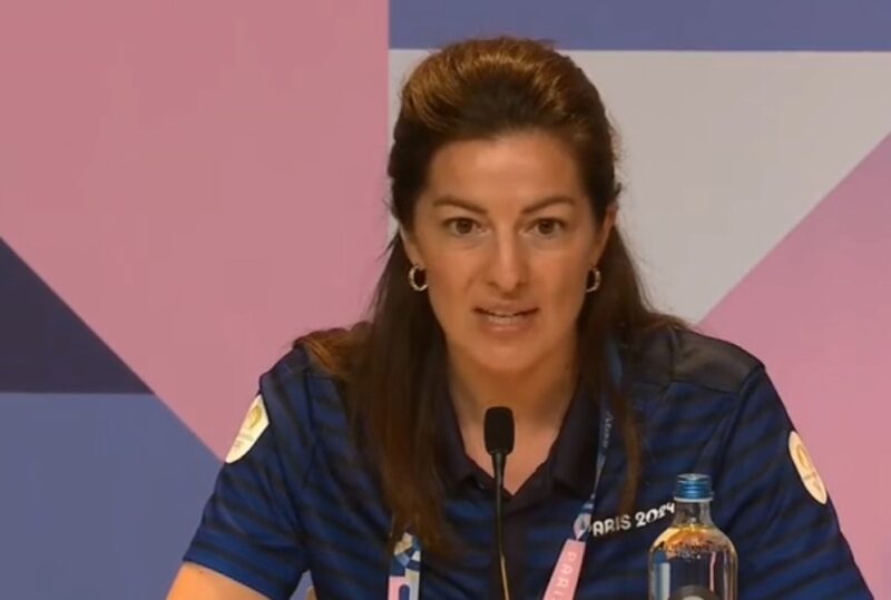Foto: direktur komunikasi IOC Panitia penyelenggara Olimpiade Paris Anne Deschamps, pada Minggu 28 Juli 2024
