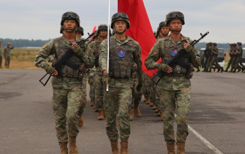 Foto: pelatihan di Tiongkok dan Belarus dekat perbatasan dengan Polandia (t.me/modmilby)