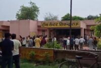 Foto: Tempat acara keagamaan di kota Hathras, India utara
