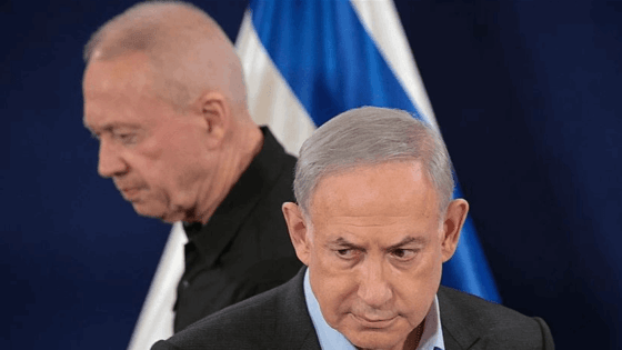 Perdana Menteri Israel Benjamin Netanyahu dan  Menteri Pertahanan Yoav Galant