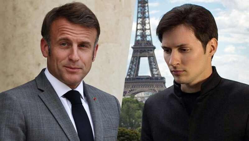 Presiden Prancis Emmanuel Macron kiri dan Pendiri Telegram Pavel Durov