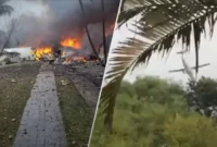 Sebuah pesawat yang membawa 58 penumpang dan empat awak jatuh dan meledak di kawasan Capela, di Viñedo (SP) Brasil Jumat 9 agustus 2024