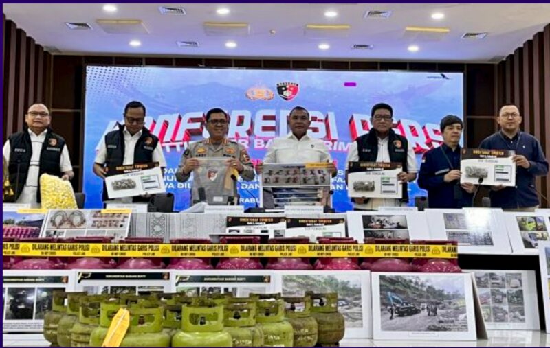 Konferensi pers pengungkapan kasus penyalahgunaan BBM bersubsidi di Mabes Polri, Jakarta, Rabu (11/6/2025).(Foto:Ist)