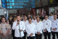Menko Bidang Infrastruktur dan Pembangunan Kewilayahan, Agus Harimurti Yudhoyono (AHY) bersama Menteri Imigrasi dan Pemasyarakatan, Agus Andrianto saat menghadiri peluncuran All Indonesia di Bandara Soekarno Hatta, Tangerang, Kamis (24/7/2025). Foto: istimewa 