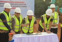 Peletakan batu pertama pembangunan gedung baru Kejari Jakarta Utara di Jalan Yos Sudarso No. 27 - 29, Tanjung Priok, Kamis (28/8/2025).(Foto: Istimewa)