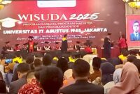 Wisuda UTA'45 Jakarta di Kelapa Gading Jakarta Utara, Kamis (16/10/2025).(Foto: istimewa)
