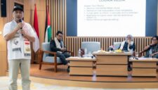 Wartawan Senior Aat Surya Safaat tampil sebagai salah satu pembicara pada talkshow tentang Palestina di Taman Ismail Marzuki (TIM) Jakarta, Sabtu, 15 November 2025 (Foto: Dok. AWG)