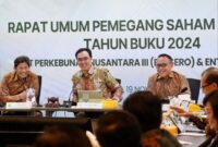 Rapat Umum Pemegang Saham Tahunan (RUPST) Tahun Buku 2024 PTPN Group di kantor Holding PTPN III (Persero), Rabu (19/11/2025).(Foto:Dok.PTPN PalmCo)