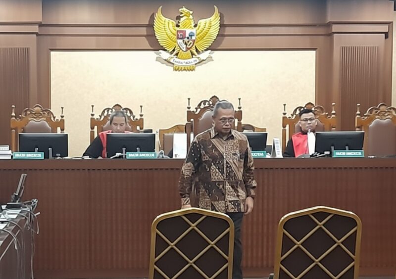 Sidang agenda pembacaan nota pembelaan kasus dugaan suap dengan terdakwa Djuyamto di Pengadilan Tipikor Jakarta, Rabu (5/11/2025).(Foto: istimewa)