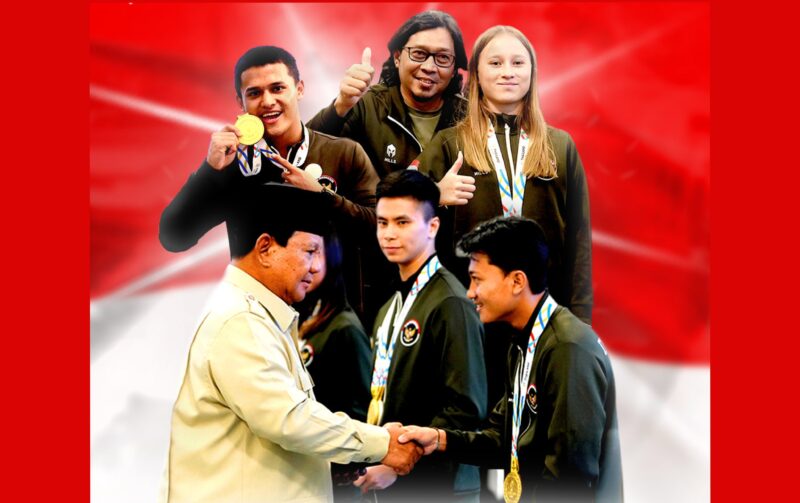 Presiden Prabowo menyerahkan bonus bagi atlet peraih medali emas SEA Games 2025.(Foto: Dok.Kemenpora)