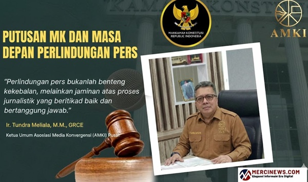 Ketua Umum Asosiasi Media Konvergensi Indonesia (AMKI) Pusat, Tundra Meliala.(Foto: Dok. Mercinews.com)