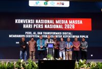 Pembacaan Deklarasi Pers 2026 dipimpin oleh Wakil Ketua Dewan Pers, Totok Suryanto di Serang Banten, Minggu, 8 Februari 2026.(Foto: Dok. Dewan Pers)