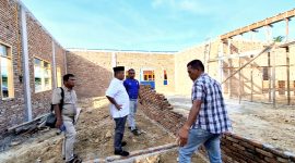 Wakil Ketua Komisi XIII DPR-RI H. Sugiat Santoso meninjau pembangunan dapur MBG Muhammadiyah Kabupaten Batu Bara, Sumatera Utara, Sabtu (28/2/2026). (Foto: istimewa)