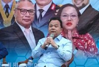 Komjen Pol. (Purn.) Drs. Ronny Franky Sompie, S.H., M.H., saat menjadi narasumber kegiatan bertajuk 