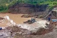 Lokasi galian pasir di Dusun Sadeng RT 003/RW 012, Desa Karangbendo, Kecamatan Ponggok, Kabupaten Blitar, Jawa Timur.(Foto: istimewa)