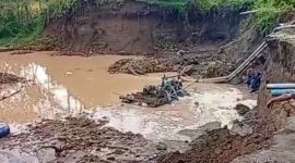 Lokasi galian pasir di Dusun Sadeng RT 003/RW 012, Desa Karangbendo, Kecamatan Ponggok, Kabupaten Blitar, Jawa Timur.(Foto: istimewa)