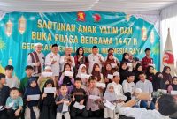 Dewan Pimpinan Pusat Gerakan Pekerja Buruh Indonesia (DPP GPBI) Raya menggelar kegiatan santunan anak yatim dan buka puasa bersama di Cakung, Jakarta Timur, Selasa (10/3/2026).(Foto: Dok. GPBI Raya)