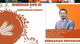 Direktorat Jenderal Komunikasi Publik dan Media (KPM) Komdigi bekerja sama dengan Komisi I DPR RI menggelar Webinar bertema “Pengelolaan Komunikasi Publik Terkait Ketahanan Pangan” Senin (2/3/2026).(Foto: istimewa)
