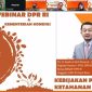 Direktorat Jenderal Komunikasi Publik dan Media (KPM) Komdigi bekerja sama dengan Komisi I DPR RI menggelar Webinar bertema “Pengelolaan Komunikasi Publik Terkait Ketahanan Pangan” Senin (2/3/2026).(Foto: istimewa)