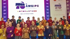 Dirjen KI Hermansyah Siregar (kelima dari kiri) bersama pimpinan kantor kekayaan intelektual negara-negara ASEAN bersama mitra strategis dari World Intellectual Property Organization (WIPO) pada pertemuan ASEAN Working Group on Intellectual Property Cooperation (AWGIPC) di Badung, Bali, Senin (6/4/2026).(Foto: Istimewa)