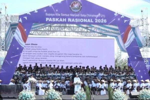Puncak Perayaan Paskah Nasional 2026 di Kota Menado, Sulawesi Utara, Rabu (8/4/2026). (Foto: Istimewa)