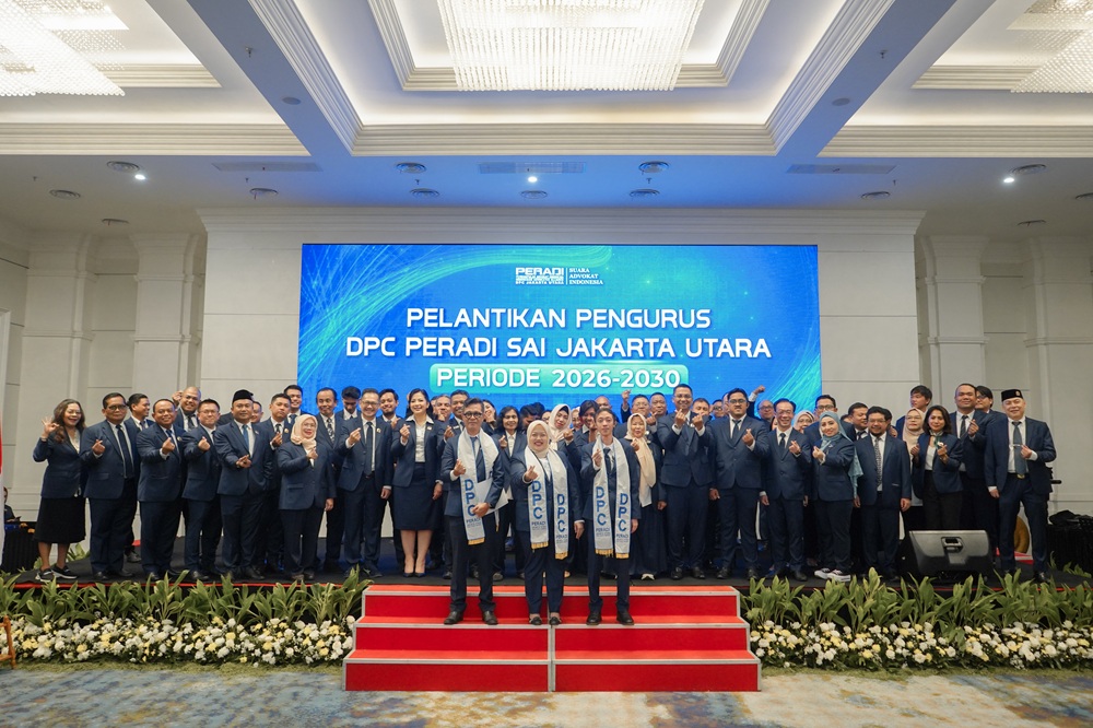 Lantik Pengurus PERADI SAI Jakarta Utara 2026-2030, Harry Ponto Ajak Sukseskan Rakernas