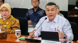 Wakil Menteri ATR/Wakil Kepala BPN, Ossy Dermawan, saat rapat koordinasi di kantor Kementerian Pemberdayaan Perempuan dan Perlindungan Anak (PPPA), Selasa (7/4/2026). (Foto: Dok. Kementerian ATR/BPN)