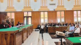 Sidang lanjutan perkara dugaan korupsi di Pengadilan Tipikor Medan, Senin (13/4/2026). (Foto: ist)