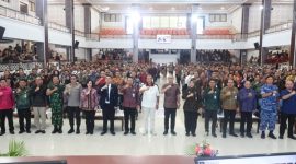 Kegiatan sosialisasi implementasi KUHP dan KUHAP baru di Auditorium Widya Sabha, Universitas Udayana, Jumat (17/4/2026). (Foto: Dok. Kemenkum)