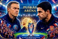 Final Liga Champions 2025/2026 Arsenal menghadapi Paris Saint-Germain (PSG) di Puskas Arena, Budapest, Sabtu (30/5/2026). (Foto: Dok. Mercinews.com)