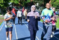 Lanud Husein Sastranegara menggelar kegiatan bertajuk “Olahraga Ceria” Minggu (3/5/2026).(Foto: Dok. Lanud Husein Sastranegara)