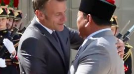 Presiden Prabowo Subianto dan Presiden Prancis Emmanuel Macron (Foto: Dok. Youtube Sekretariat Presiden)