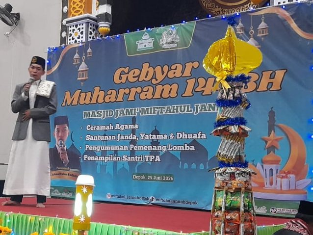 Semarak Gebyar Muharram 1448 H Miftahul Jannah Depok, Santunan Yatim hingga Tausiah Santri