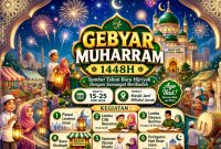 Masjid Jami’ Miftahul Jannah Kota Depok akan menggelar Gebyar Muharram 1448 H selama 10 hari, mulai 15 hingga 25 Juni 2026.(Foto: Dok. DKM Masjid Jami’ Miftahul Jannah Kota Depok)