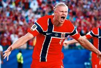 Erling Haaland mencetak dua gol dan satu assist membawa Norwegia meraih kemenangan meyakinkan 4-1 atas Irak pada laga Grup I di Stadion Gillette, Foxborough, Massachusetts, Selasa (16/6) waktu setempat atau Rabu (17/6/2026) dini hari WIB. (Foto: Dok. Instagram @herrelandslaget)