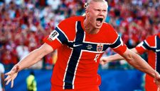 Erling Haaland mencetak dua gol dan satu assist membawa Norwegia meraih kemenangan meyakinkan 4-1 atas Irak pada laga Grup I di Stadion Gillette, Foxborough, Massachusetts, Selasa (16/6) waktu setempat atau Rabu (17/6/2026) dini hari WIB. (Foto: Dok. Instagram @herrelandslaget)