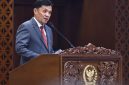 Ketua Komisi III DPR RI Habiburokhman saat menyampaikan laporan Komisi III DPR RI terhadap RUU Polri dalam Rapat Paripurna DPR RI di Gedung Nusantara II, Senayan, Jakarta. (Foto:Dok. dpr.go.id)