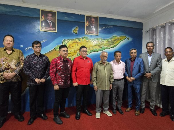 Pengurus PDI Perjuangan menyambangi Kantor Fretilin, Dili, Timor Leste, Kamis (4/6/2026). (Foto: Dok. PDIP)
