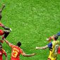 Pemain Timnas RD Kongo merayakan kemenangan 3-1 atas Uzbekistan di Stadion Mercedes-Benz, Atlanta, Minggu (29/6/2026) WIB. Hasil ini mengantar RD Kongo mencetak sejarah dengan lolos ke babak 32 besar Piala Dunia 2026 untuk pertama kalinya. (Foto: Dok. X@Beinsport)