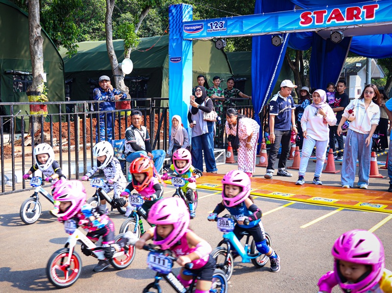 Lanud Halim Perdanakusuma menggelar 'Brave Little Riders Pushbike Race' di Marshalling Area Lanud Halim Perdanakusuma, Jakarta Timur, Sabtu (20/6/2026). (Foto: Dok. Lanud Halim Perdanakusuma)