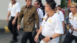 Menag Nasaruddin Umar saat menghadiri Gema Waisak Pindapata Nasional 2570 BE Tahun 2026 di Kemayoran, Jakarta Pusat, Minggu (10/5/2026). (Foto: Dok. Mercinews.com)

