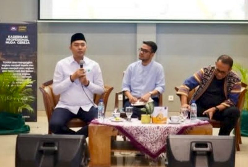 Stafsus Menag RI Gugun Gumilar saat peringatan Hari Lahir Pancasila di Sekolah Tinggi Filsafat Teologi Jakarta, Senin (1/6/2026). (Foto: istimewa)